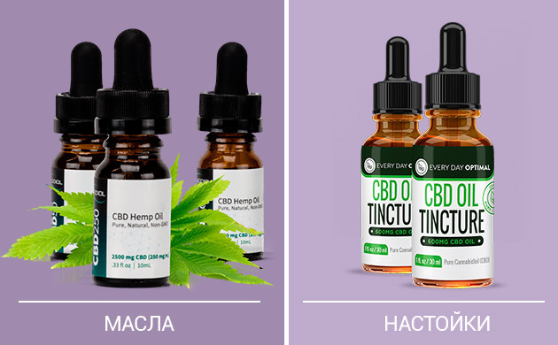 Масла и настойки с КБД Масла и настойки