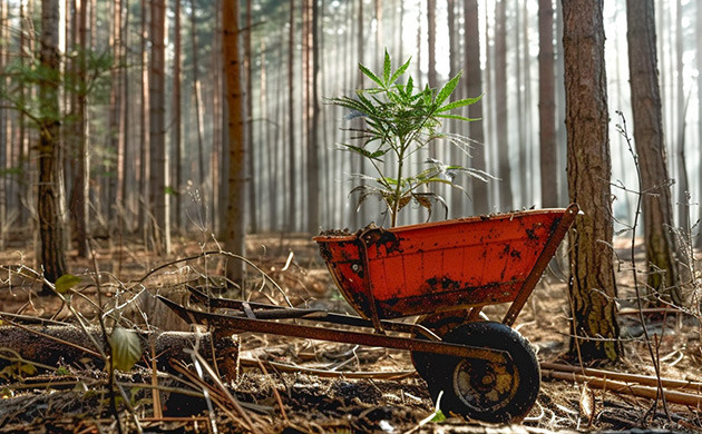 Выращивание в садовой тачке Конопля в садовой тачке