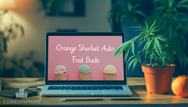 Выращивание сорта марихуаны Orange Sherbet Auto в индоре Гроурепорт сорта Orange Sherbet Auto